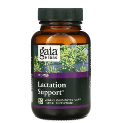 Поддержка лактации, травяная формула, Lactation Support Gaia Herbs, 60 веганских капсул