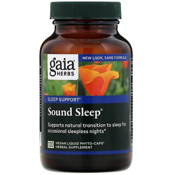 Здоровий сон, Sound Sleep, Gaia Herbs, 120 капсул