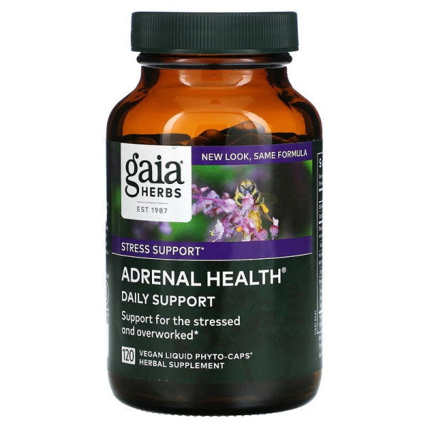 Підтримка наднирників, Adrenal Health, Gaia Herbs, 120 капсул