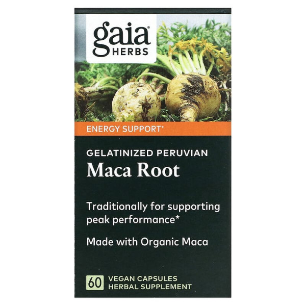 Мака (Maca Root), Gaia Herbs, 60 капсул