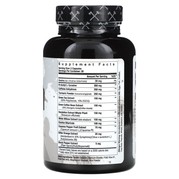 Жироспалювач термогенний, Double Time, Axe & Sledge Supplements, 60 капсул