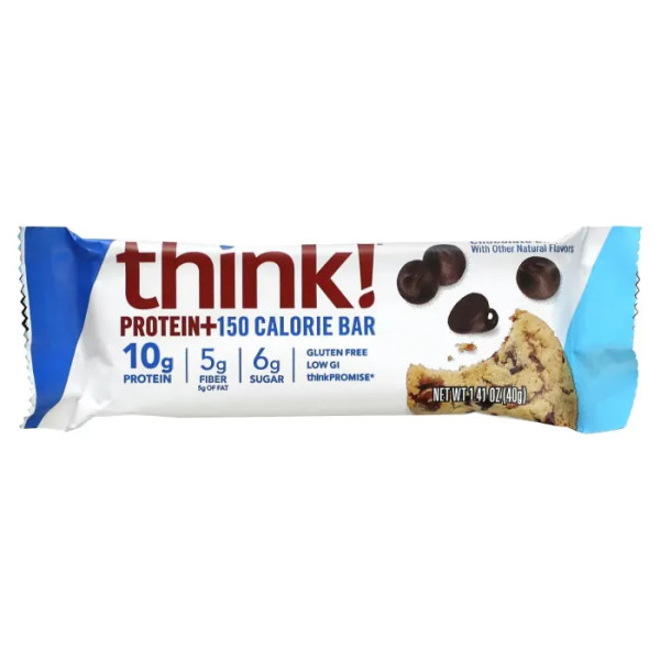 Протеїновий батончик, Protein+ 150 Calorie Bars, Think, шоколадна крихта, 5 шт. по 40 г