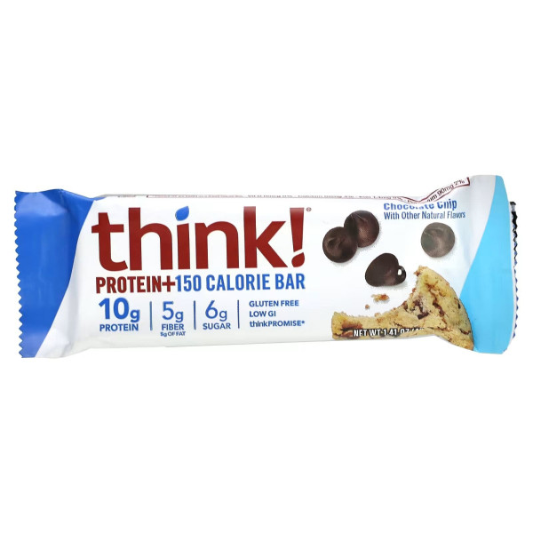 Протеїновий батончик, Protein+ 150 Calorie Bars, Think, шоколадна крихта, 10 шт. по 40 г