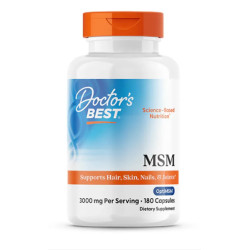 МСМ 1000 мг, Best MSM Doctor's Best, 180 капсул