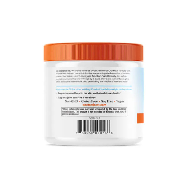 Метилсульфонілметан, МСМ, Best MSM, Doctor's Best, 250 гр.
