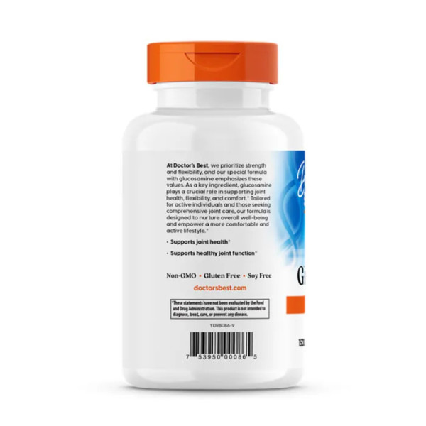 Глюкозамін сульфат, Glucosamine Sulfate, Doctor's Best, 750 мг, 180 капсул.