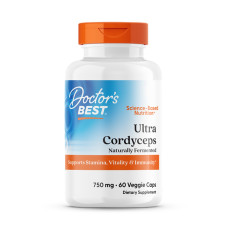 Кордицепс ультра, Doctor's Best Ultra Cordyceps, 750 мг, 60 веганських капсул