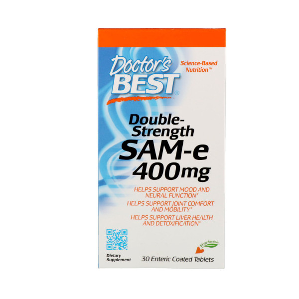 Аденозилметіонін, SAMe (S-Adenosyl-L-Methionine), Doctor's Best, 400 мг, 30 табл.