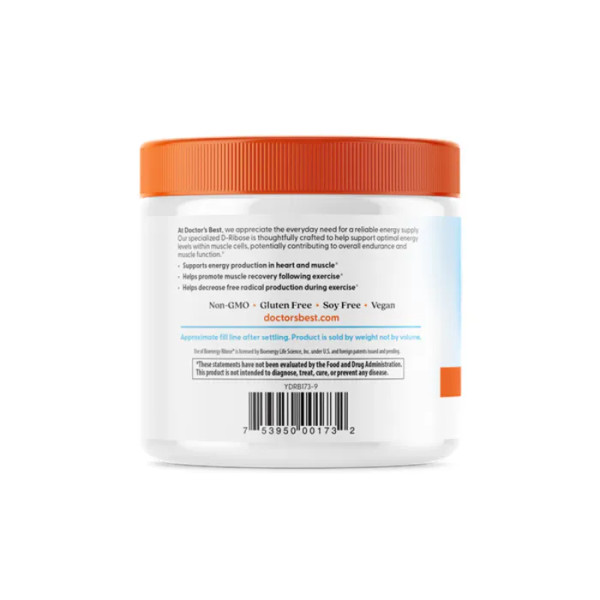 Д рибоза, D-Ribose, Doctor's Best, чистий порошок, 250 г