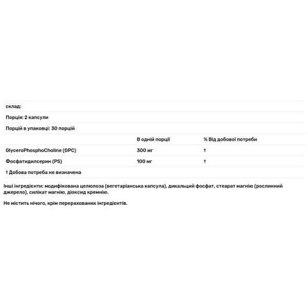 Вітаміни для мозку з GPC і PS, Brain Enhancers, Doctor's Best, 60 капсул