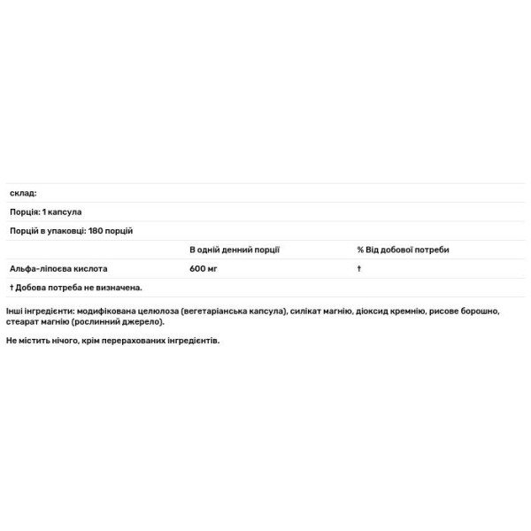 Альфа-ліпоєва кислота, Alpha-Lipoic Acid, Doctor's Best, 600 мг, 180 веганських капсул