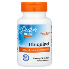 Коензим Q10 200 мг, Doctor's Best Ubiquinol, 30 капсул