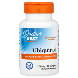 Коензим Q10 200 мг, Doctor's Best Ubiquinol, 30 капсул