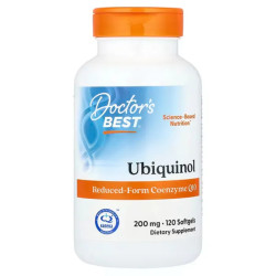 Коэнзим Q10 200 мг, Doctor's Best Ubiquinol, 120 капсул