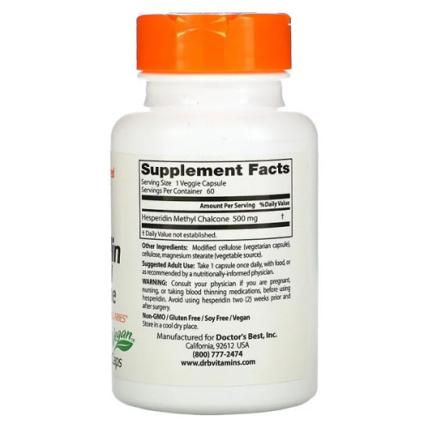 Гесперидин, Hesperidin, Doctor's Best, 500 мг