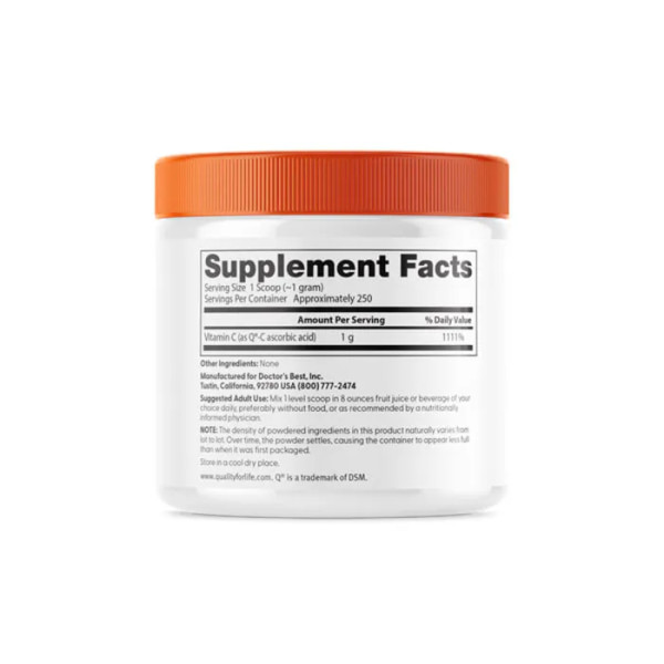 Витамин С с Q-C, Vitamin C, Doctor's Best, чистый порошок, 250 г