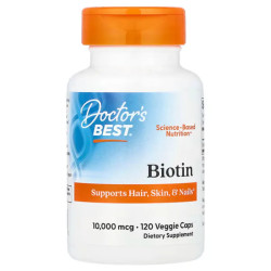 Біотин 10 000 мкг, Doctor's Best Biotin, 120 капсул