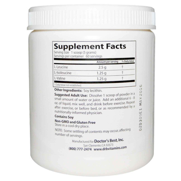 BCAA, Instantized BCAA, Doctor's Best, порошок, 300 г