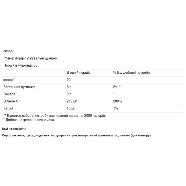 Вітамін C зі смаком апельсина, Vitamin C Gummies, Doctor's Best, 250 мг, 120 жувальних цукерок