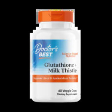 Глутатион и расторопша, Doctor's Best Glutathione Milk Thistle, 60 веганских капсул