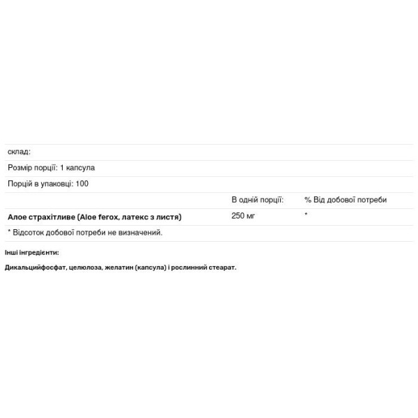 Латекс з алое страхітливого для підтримки кишківника, Cape Aloe, Douglas Laboratories, 100 капсул