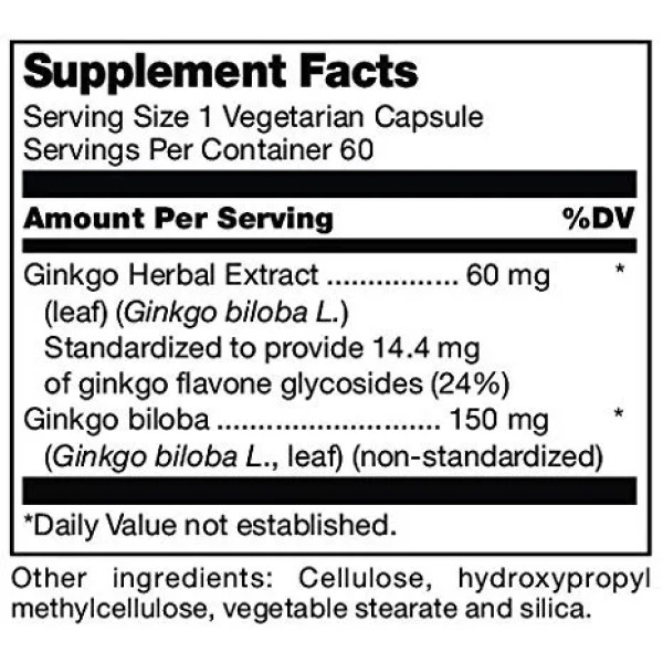 Гінкго білоба, Ginkgo Biloba Max-V, Douglas Laboratories, 60 капсул