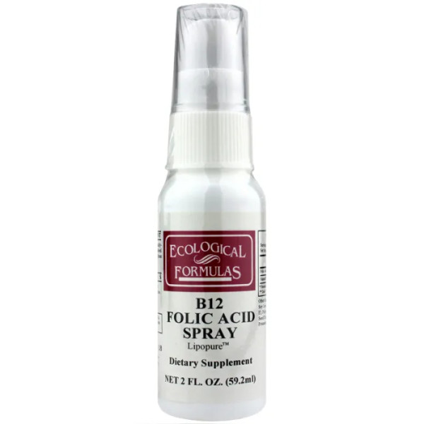 Вітамін В-12 і фолієва кислота, B12 Folic Acid, Ecological Formulas, 500 мкг \/ 800 мкг, 59,1 мл