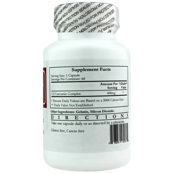 Куркуміноїди, C3 Curcumin Complex, Ecological Formulas, 400 мг, 60 капсул