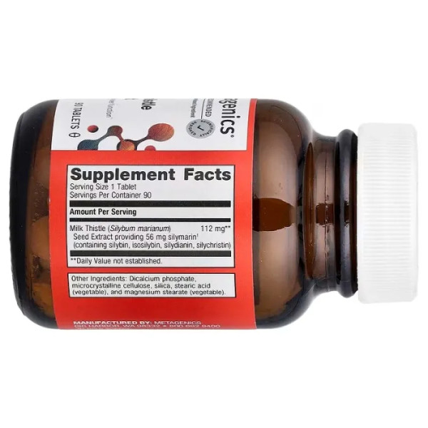 Силимарин, защита печени, Silymarin 80, Metagenics, экстракт семян расторопши пятнистой, антиоксидантная добавка, 112 мг, 90 вегетарианских таблеток