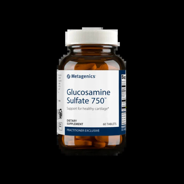 Глюкозамин сульфат, Glucosamine Sulfate, Metagenics, поддержка суставов, подвижность и хрящевая добавка с витамином C, 750 мг, 60 таблеток