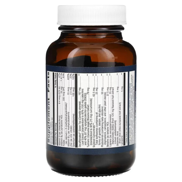 Поддержка уровня тестостерона с семенами льна, листьями зеленого чая и фитостеролами, Testralin, Metagenics, для метаболизма эстрогена и тестостерона у мужчин 40+, 60 таблеток