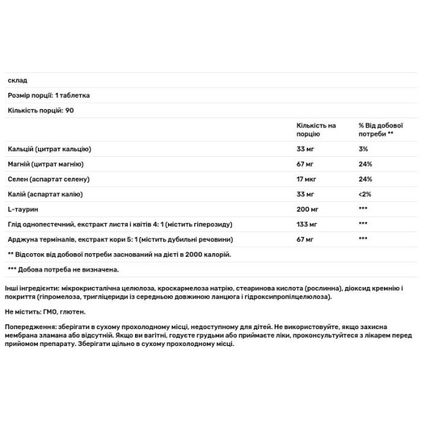 Зміцнення серцево-судинної системи, Cardiogenics Intensive Care, Metagenics, 90 таблеток