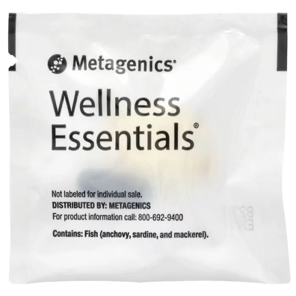 Мультивитамины и минералы с жирными кислотами омега-3, Wellness Essentials, Metagenics, для поддержки здоровья сердца, 30 пакетов ежедневных наборов