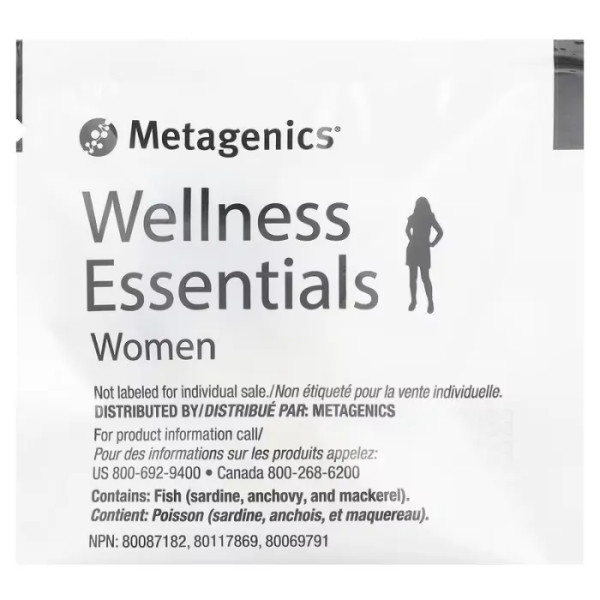 Мультивітаміни для жінок, Wellness Essentials, Metagenics, щоденний набір для підтримки щільності кісток з жирними кислотами Омега-3, 30 пакетів