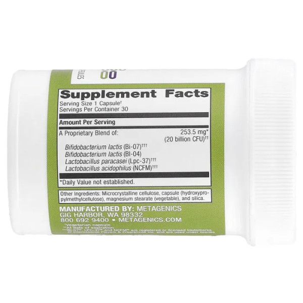 Пробіотики, UltraFlora® Restore, Metagenics, 20 млрд КУО, 30 капсул
