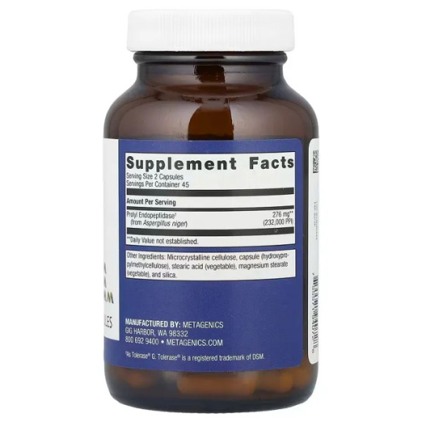 Ферменти для перетравлення глютену, SpectraZyme Gluten Digest, Metagenics, для перетравлення зерен пшениці, ячменю та жита, для здоров'я кишківника, 90 вегетаріанських капсул