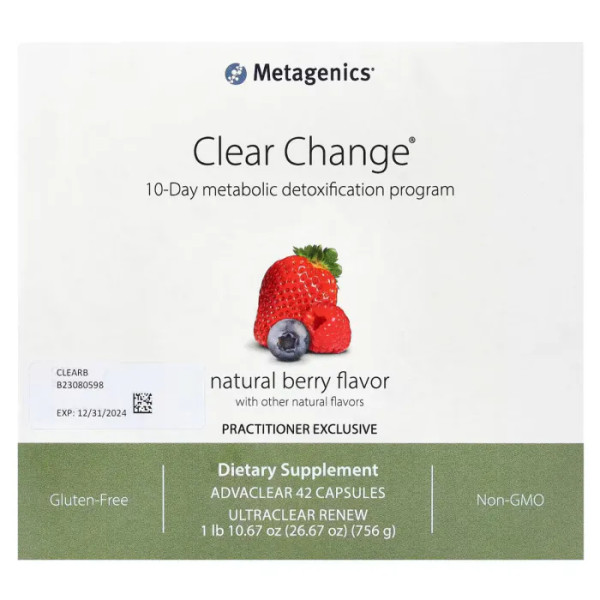 Очищення організму, метаболічна детоксикація, Clear Change, Metagenics, 10-денна програма, натуральні ягоди, набір з 2 предметів