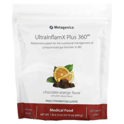 Здоров'я ШКТ, Metagenics UltraInflamX Plus 360, Medical Food, смак апельсин та шоколад, порошок, 644 г