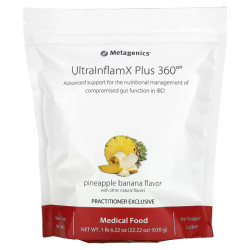 Здоров'я ШКТ, Metagenics UltraInflamX Plus 360 Medical Food, смак ананас та банан, порошок, 630 г