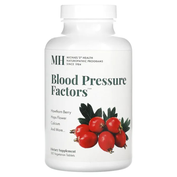 Нормалізація тиску, Blood Pressure Factors, Michael's Naturopathic, 180 табл.