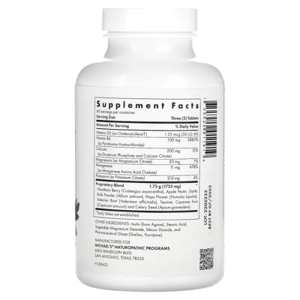 Нормалізація тиску, Blood Pressure Factors, Michael's Naturopathic, 180 табл.