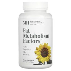 Нормалізація метаболізму, Fat Metabolism Factors Michael's Naturopathic, 180 вегетаріанських таблеток