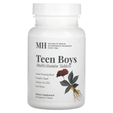 Мультивітаміни для підлітків хлопчиків, Teen Boys Multivitamin Michael's Naturopathic, 60 таблеток