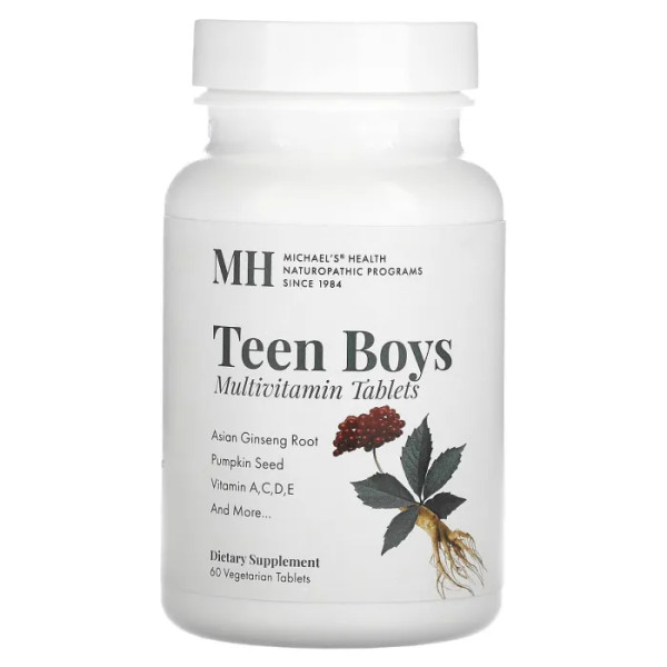 Мультивітаміни для хлопчиків-підлітків, Teen Boys Multivitamin, Michael's Naturopathic, 60 таблеток