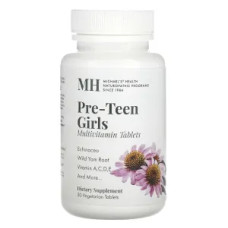 Мультивітаміни для дівчат підлітків, Girls Daily Multi Vitamin Michael's Naturopathic, для щоденного прийому, 30 вегетаріанських таблеток