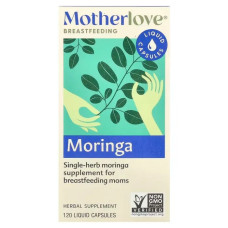Моринга для грудного вигодовування, Moringa Motherlove, 120 рідких капсул (579 мг на капсулу)