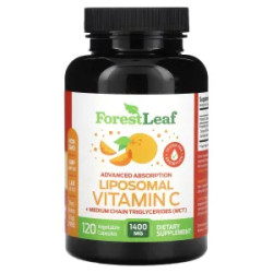 Витамин C липосомальный 1400 мг, Forest Leaf Liposomal Vitamin C, 120 растительных капсул 700 мг в капсуле
