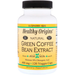 Кава для схуднення, Healthy Origins екстракт зеленої кави, 400 мг, 120 капсул