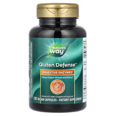 Травные ферменты, Nature's Way Gluten Defense, 120 веганских капсул