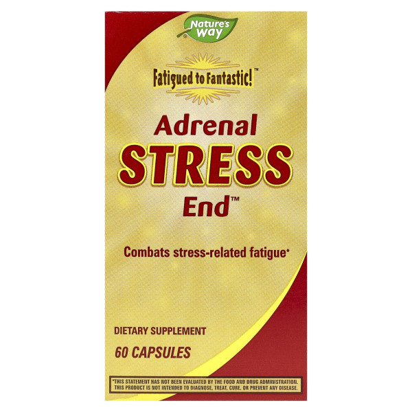 Підтримка наднирників, Adrenal Stress End, Fatigued to Fantastic!, Nature's Way, зниження стресу, 60 капсул
